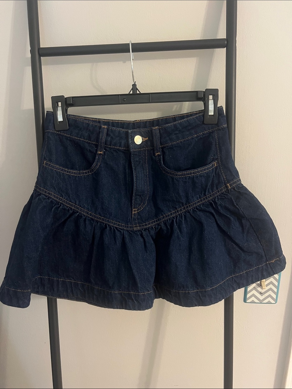 H&M Dark Blue Denim Mini-Skirt